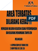 Dilarang Memasuki Area Tambang