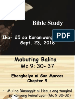 Bible Study Sept. 23 2018