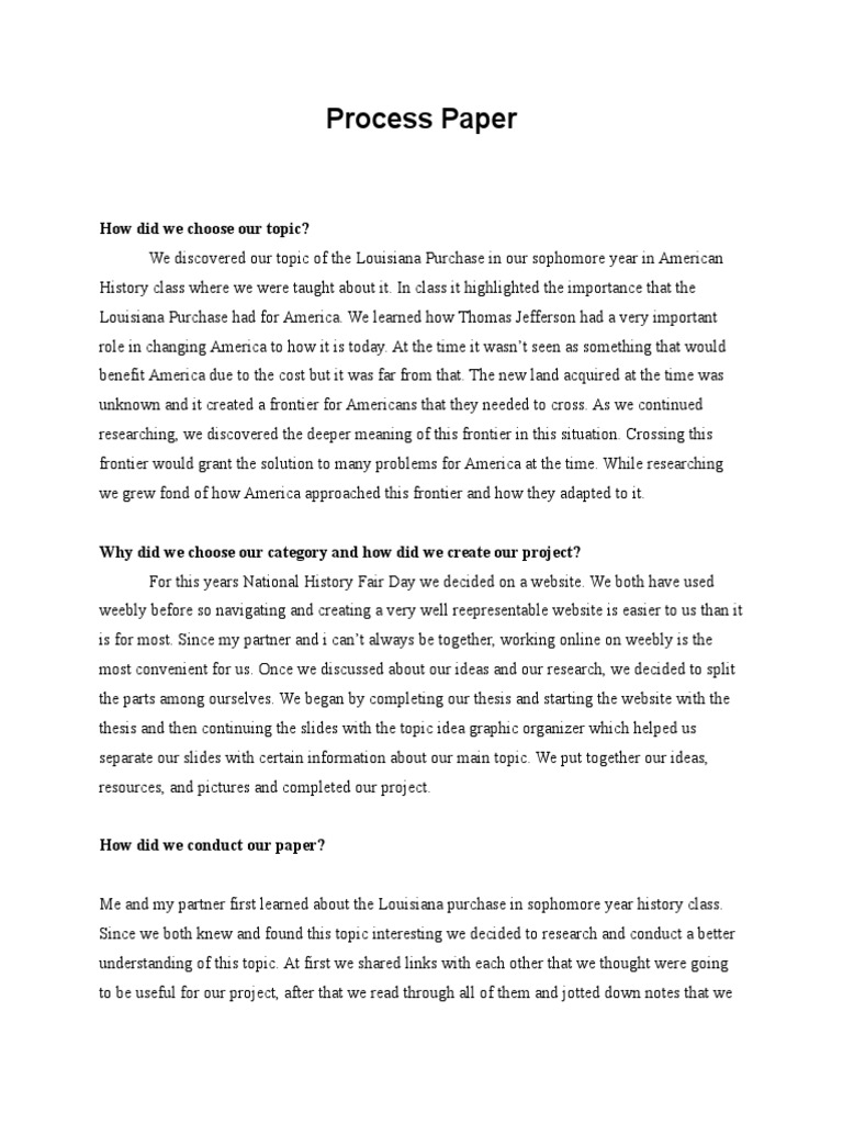 Christopher Camas - NHD Project | PDF | Louisiana Purchase | Cognition