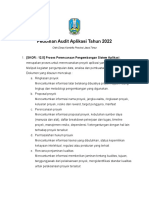 Pedoman Audit Aplikasi Tahun 2022