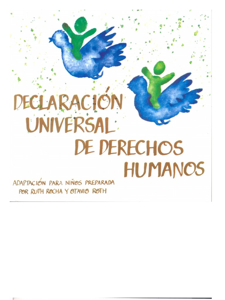 Declaracion Universal De Los Derechos Humanos Adaptada Para Ninos