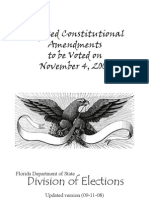Division of Elections: Proposed Constitutional Amendments To Be Voted On November 4, 2008