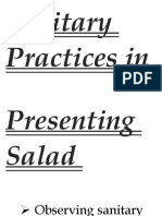 Sanitary Practices in Presenting Salad