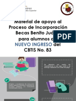 Proceso de Incorporación Becas Benito Juárez - CBTIS No. 83