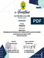 University of Jember Certificate Pembekalan KKPLP