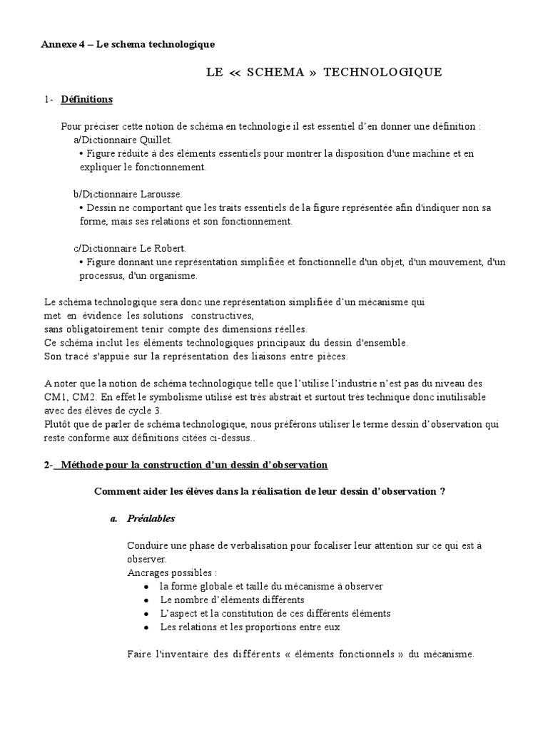 Annexe 4 - Schema Technologique | PDF | Dessin