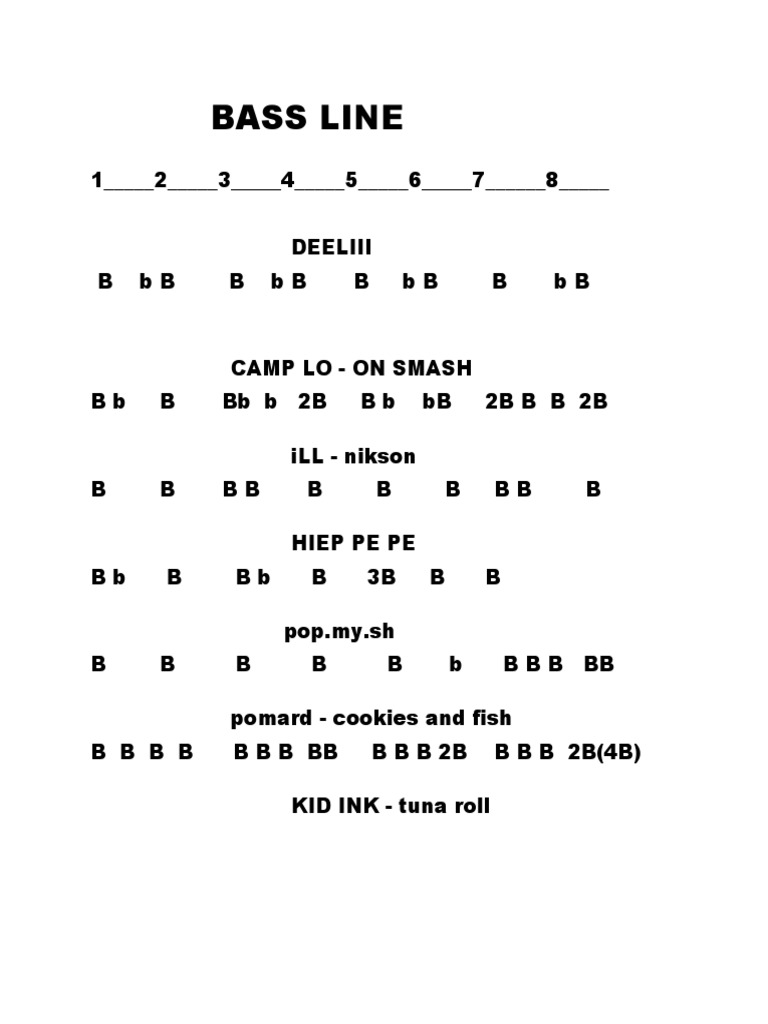 Bass Line PDF