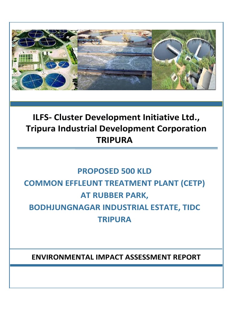 EIA for CETP at Bodhjungnagar Estate | PDF | Sewage Treatment ...
