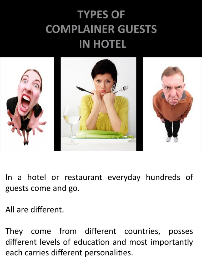 Handling Hotel Complainer Types | PDF | Psychological Concepts | Psychology