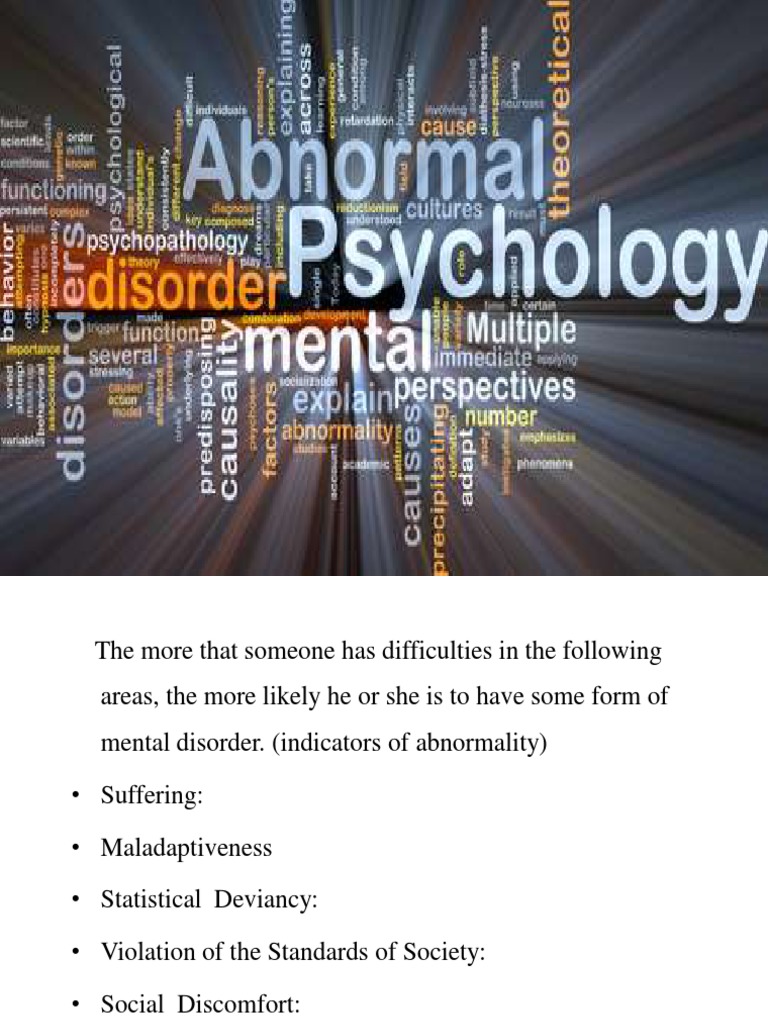 Understanding Abnormal Psychology | PDF | Mental Disorder | Abnormal ...