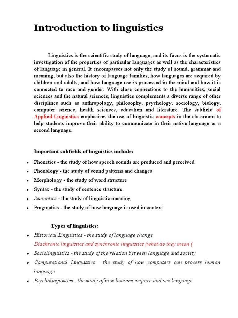 Linguistics | PDF | Linguistics | Behavioural Sciences