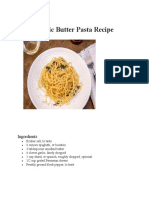 Garlic Butter Pasta Recipe