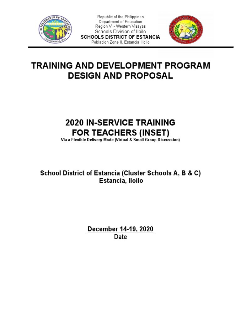 2020 INSET Training for Teachers | PDF | Learning | Teachers