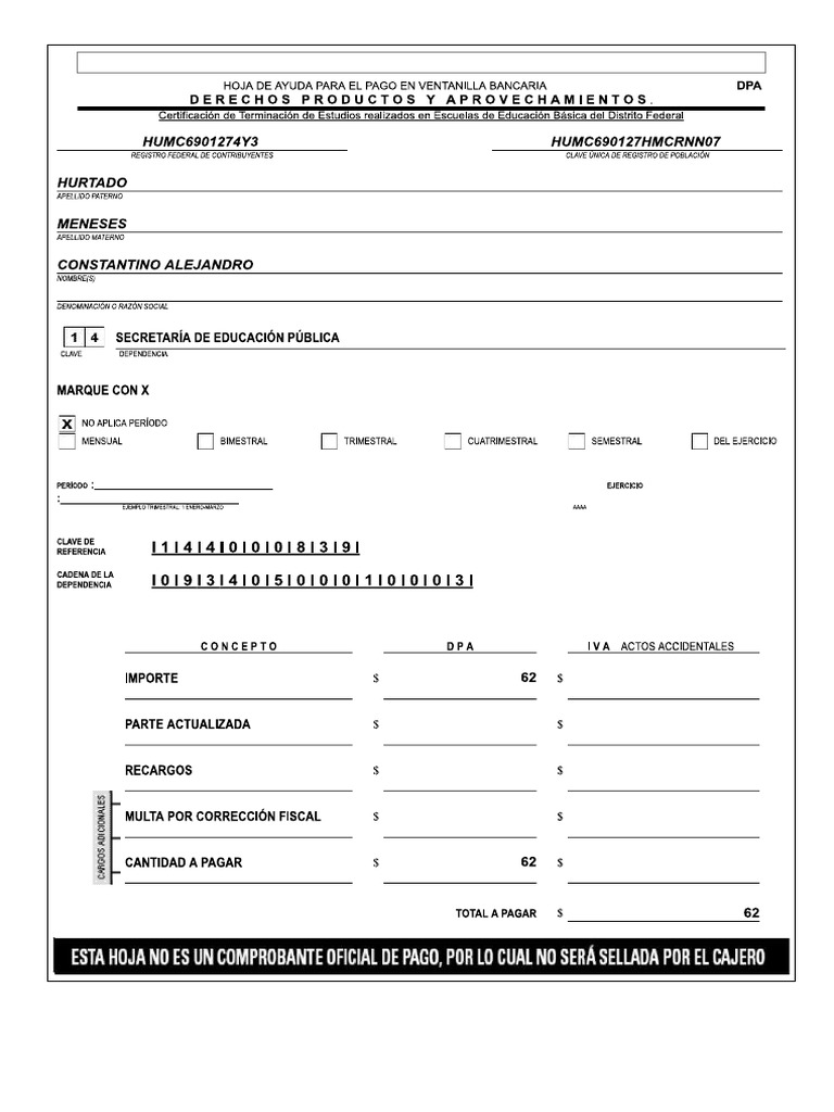 Formato de Pago E5cinco PDF