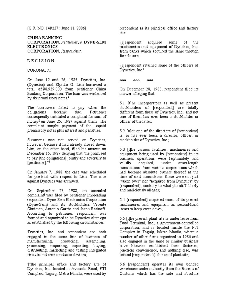 CORPODoctrine of Separate PersonalityPiercing The Veil PDF