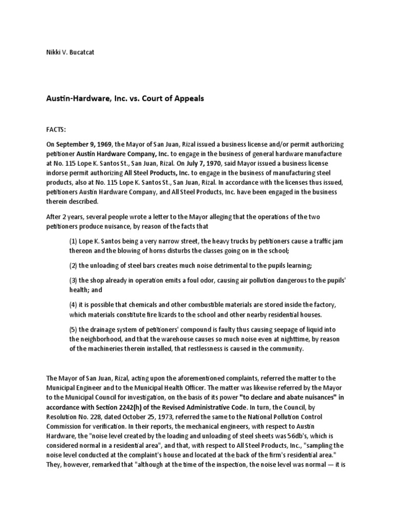 Austin Hardware Inc. V CA PDF