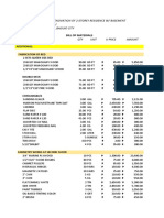 Renovation and cabinetry bill of materials