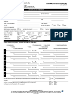 Contractor Questionnaire