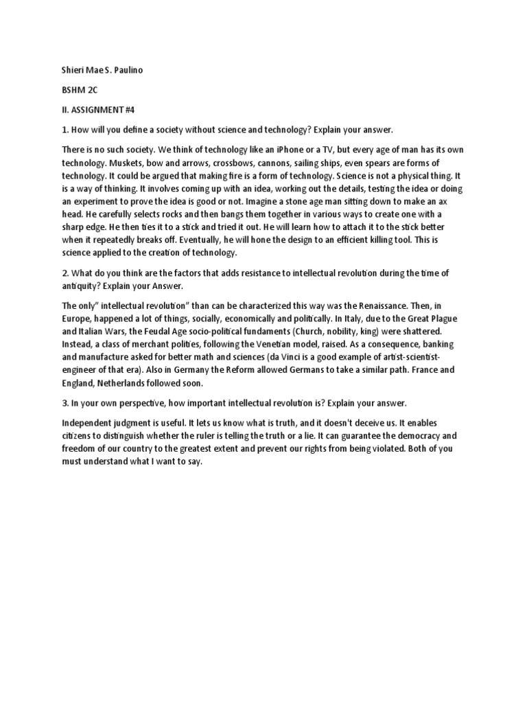 Defining society without science and technology PDF