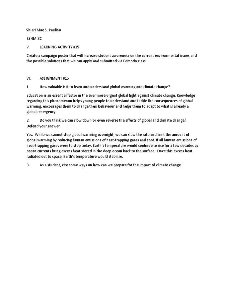 GE STS Assignment and Activity 15 | PDF | Social Science | Wellness