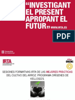 Sesiones Formativas Irta de Las Mejores Prácticas Del Cultivo Del Arroz. Programa Orígenes de Kellogg S.