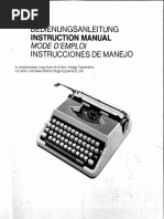 Imperial Portables Typewriter Instructions Manual