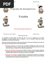 lectoescritura VOCALES 80 fichas
