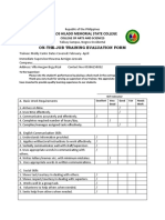 Evaluation Form