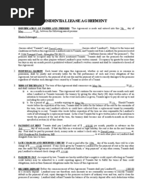 basic rental agreement fillable