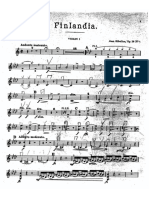 Finlandia Op. 26 No. 7 Sibelius Violin I With Bow Markings