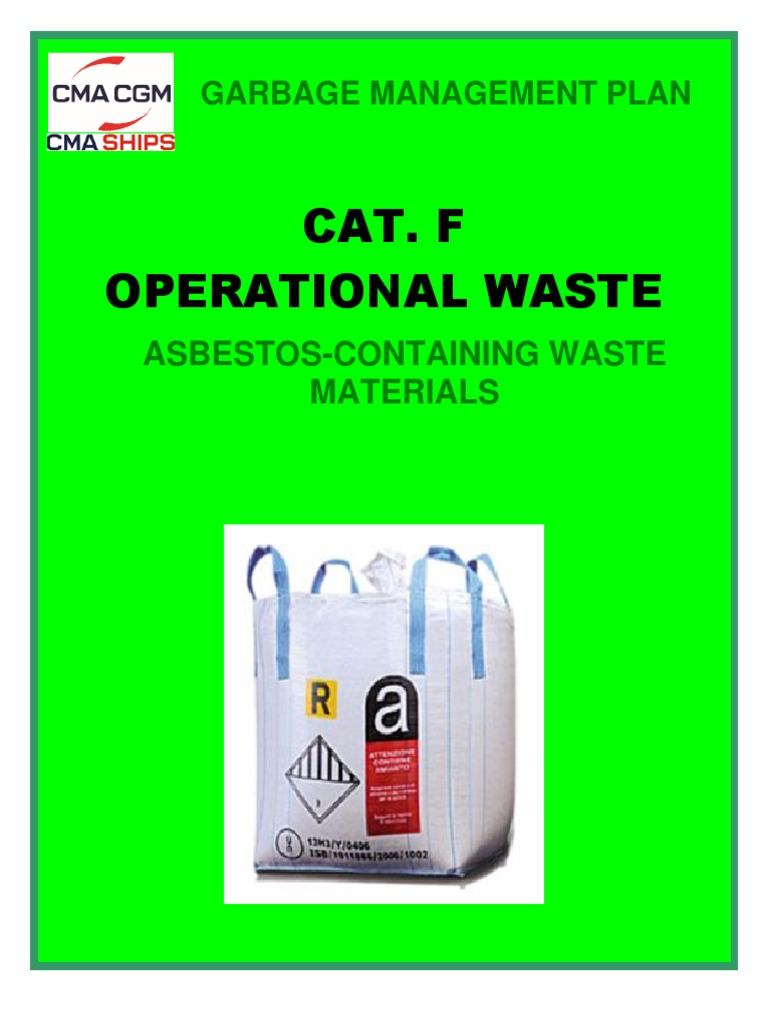 Cat. F AsbestosContaining Waste Materials PDF