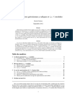 Representations Galoisiennes P Adiques Xavier Caruso