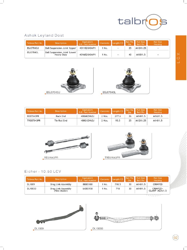 QH Talbros Product Catalog1 2 | PDF