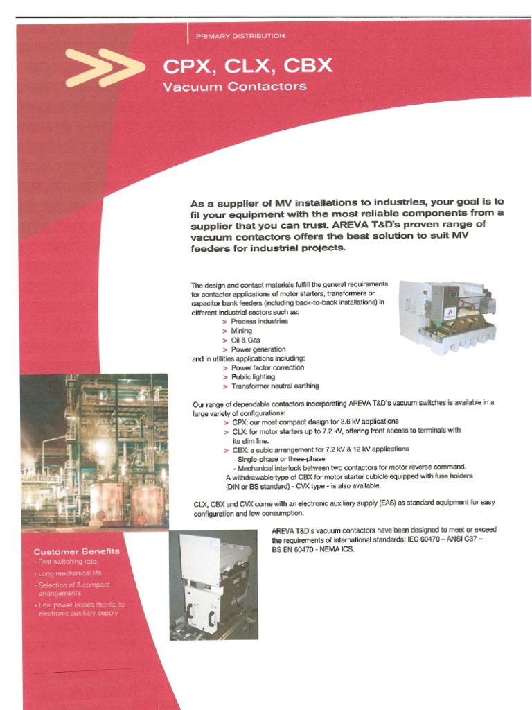 Vacuum Contactor Brochure | PDF