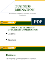 2.0 Business As An Element and Accounting For Business Combination