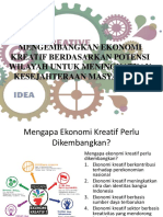 Mengembangkan Ekonomi Kreatif Berdasarkan Potensi Wilayah