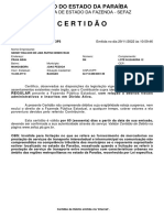 Certidão de Regularidade Fiscal para Empresa da Paraíba