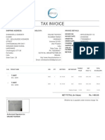 Tax Invoice Summary for Online Fashion Order