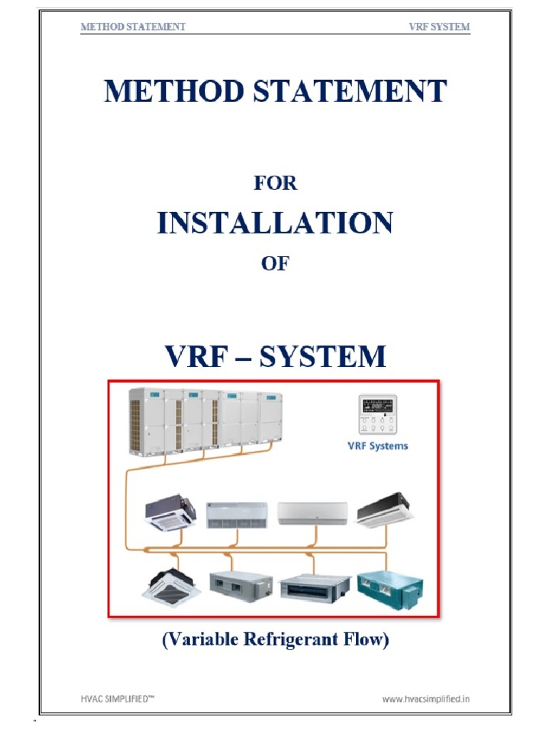 VRF System Installation Method Statement | PDF | Electrical Wiring ...