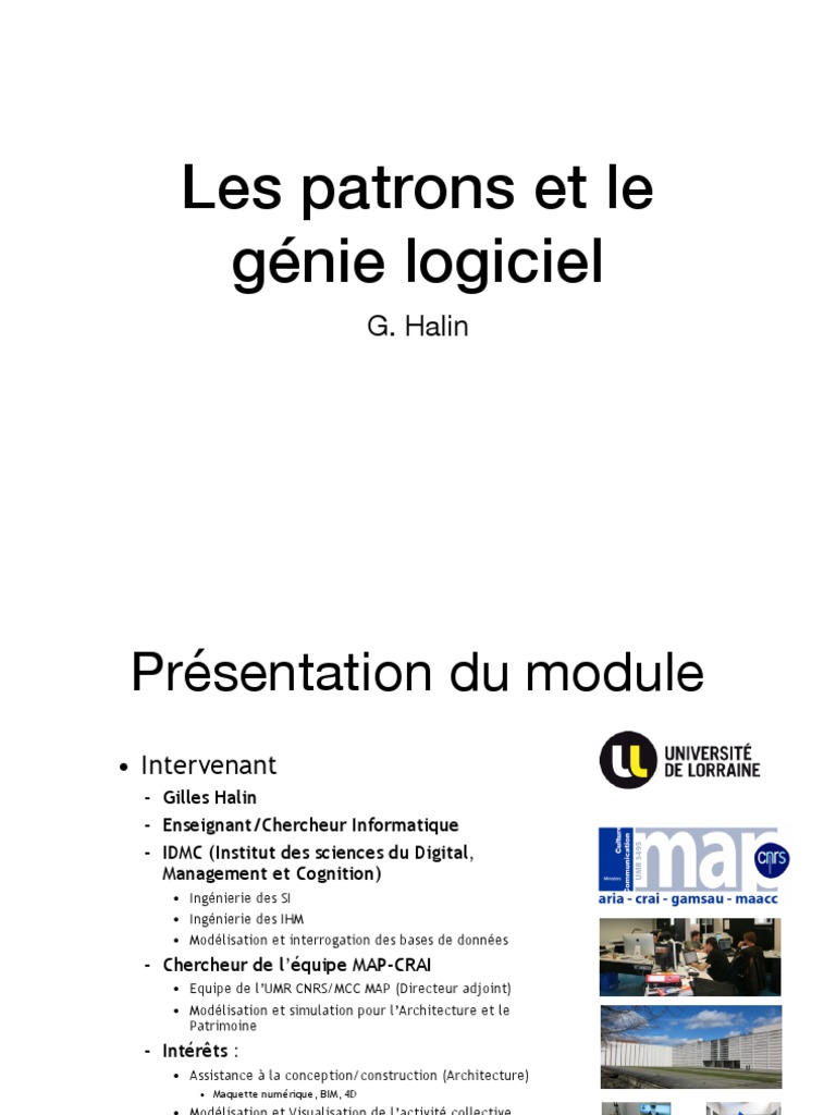 Patrons en Génie Logiciel et Pratiques SOLID | PDF | Patron de ...