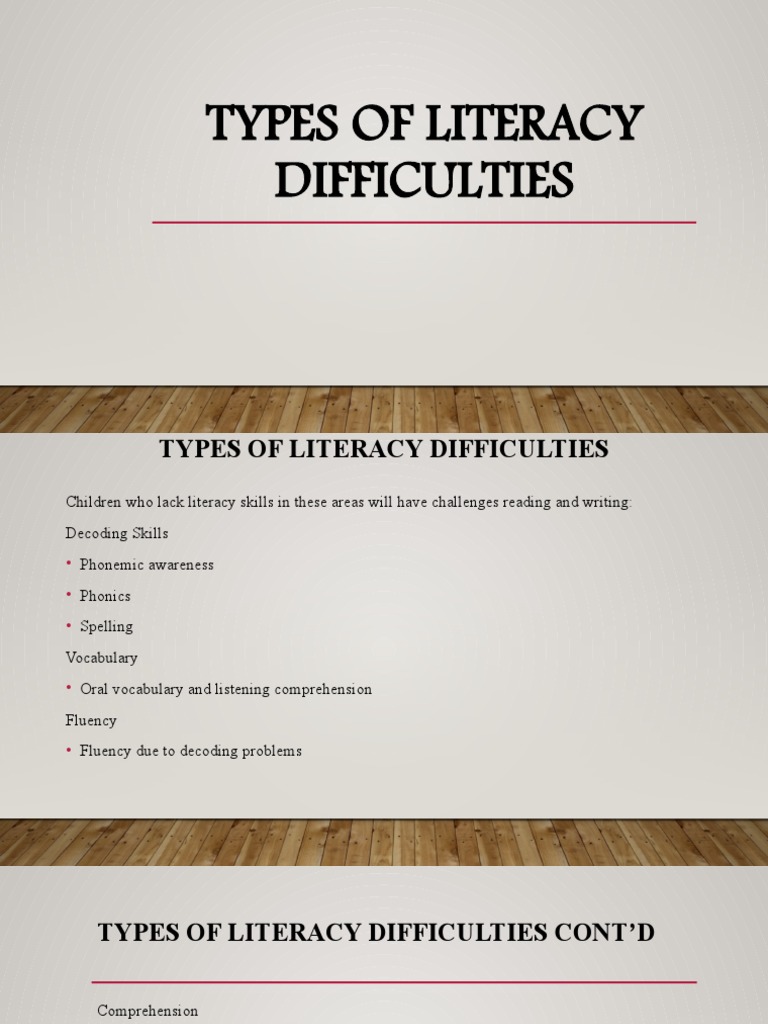 Unit 1 types of reading and writing difficulties pdf