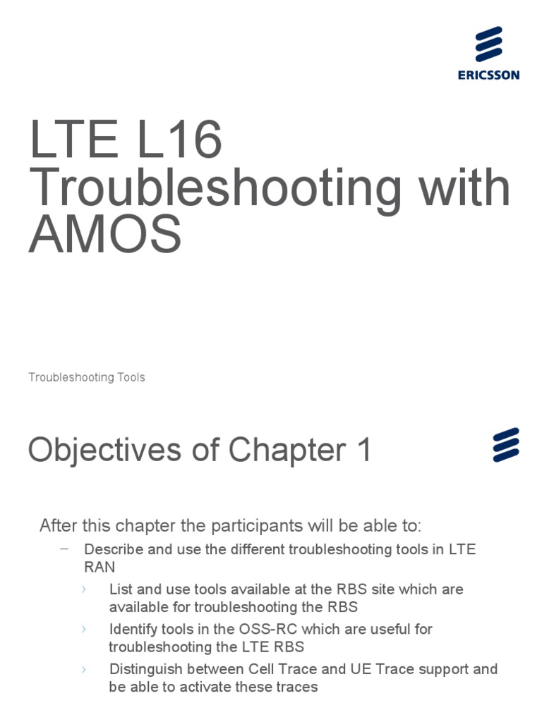 LTE L16 Troubleshooting With AMOS | PDF | Command Line Interface ...