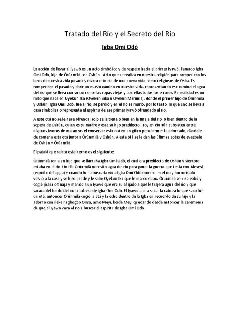 Tratado Del Río y El Secreto Del Río PDF