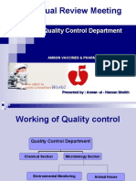 8th Annual Review Meeting: Quality Control Department