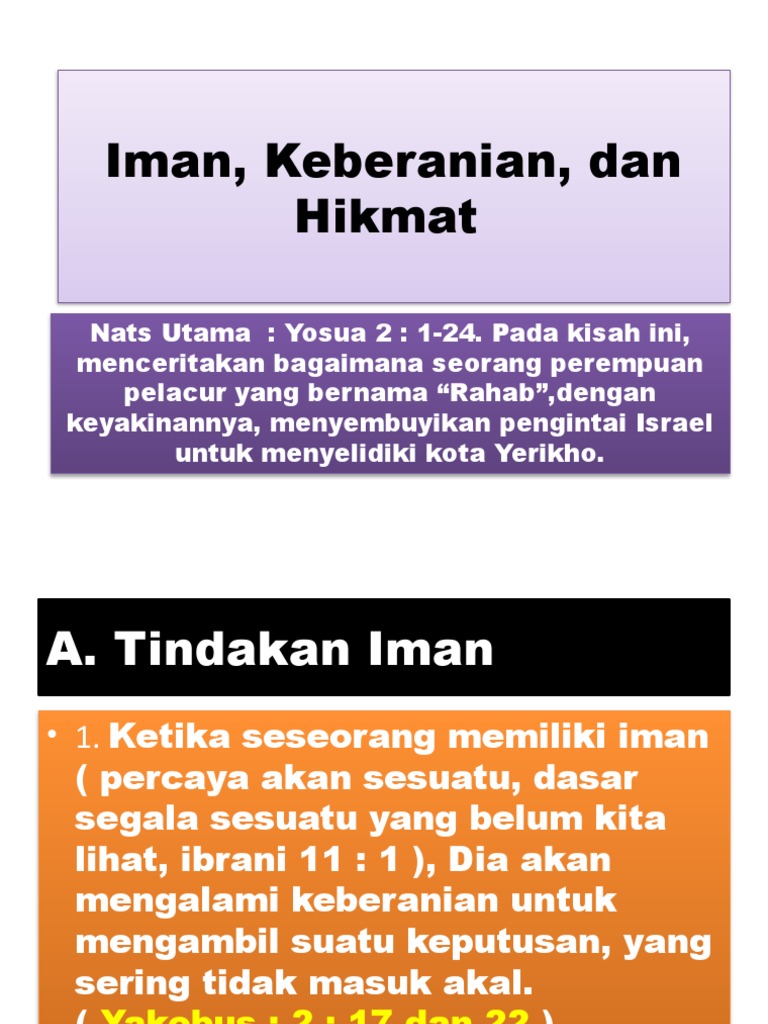Iman dan Keberanian Rahab di Yerikho | PDF