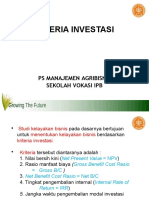 3 - Kriteria Investasi