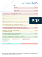 OrthoToolKit QuickDASH Report