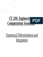 CE206 - Numerical Differentiation - Integration