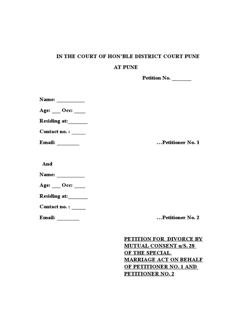 Divroce by Mutual Consent PDF