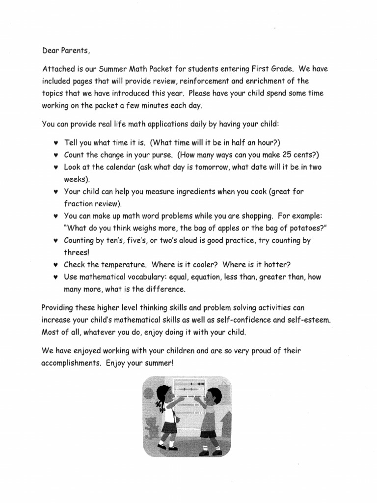 Workbook grade 1 summer math packet 2 pdf
